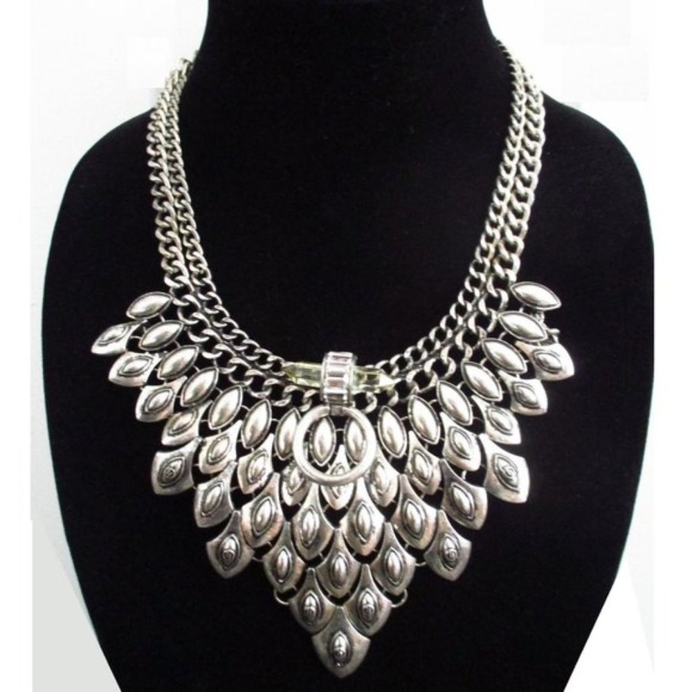 DLNLX BY DYLANLEX BOHEMIAN SILVER COLLAR NECKLACE